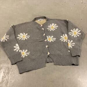 vintage flower cardigan sweater